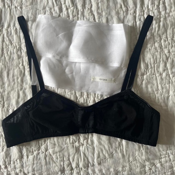ARAKS uma bralette organic cotton & silk black L - Picture 1 of 3